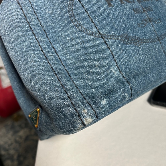 Prada Tote Bag  Blue Denim - Picture 10 of 12